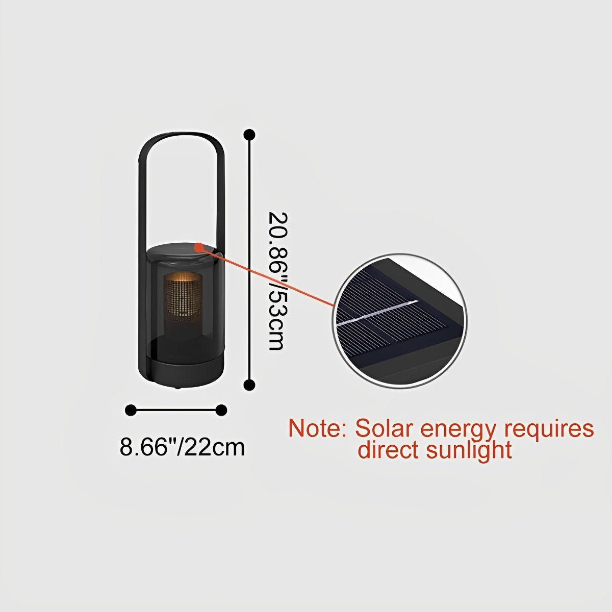 Cylinder Waterproof Solar LED Outdoor Table Floor Lamp - Flyachilles