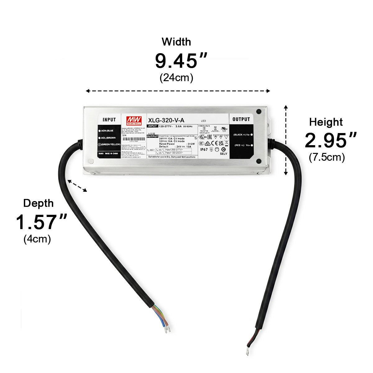 DC24V Waterproof Power Supply Transformer 13A 312W - Flyachilles