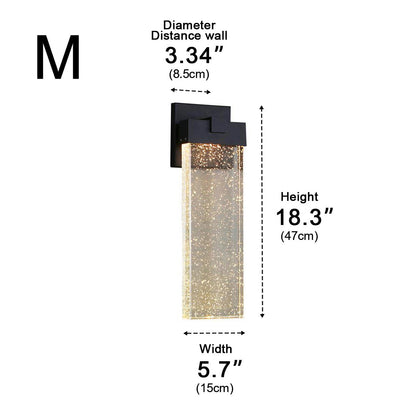 Dimmable Modern Crystal Bubble Waterproof LED Outdoor Wall Light - Flyachilles