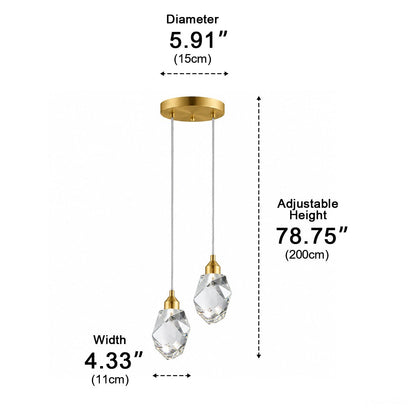 Dimmable Modern Luxury Brass Crystal Pendant Lights - Flyachilles