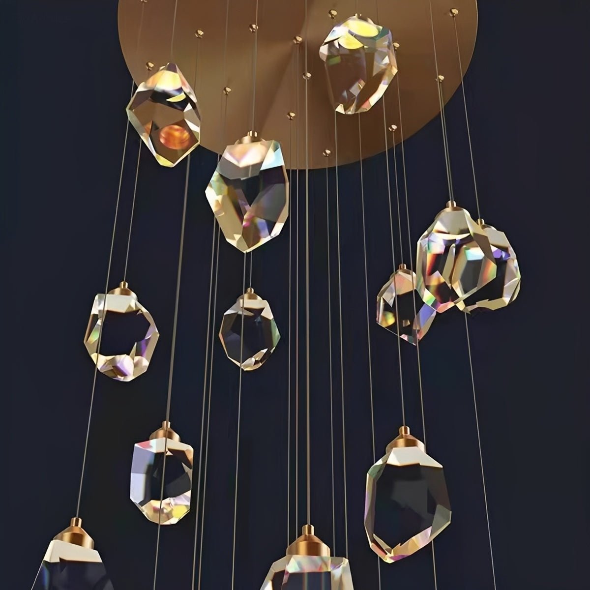 Dimmable Modern Luxury Brass Crystal Pendant Lights - Flyachilles