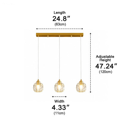 Dimmable Modern Luxury Brass Crystal Pendant Lights - Flyachilles