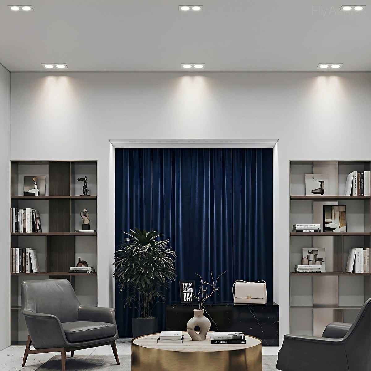 Dimmable Modern Minimalist 2 - Lights Ceiling Downlight Recessed LED Spotlight - Flyachilles