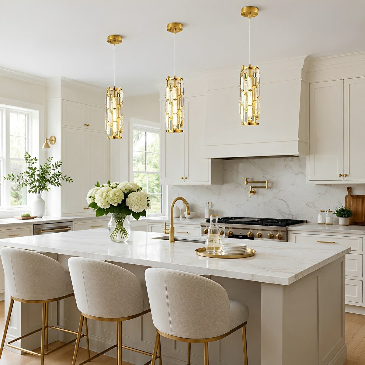 Dimmable Vintage Industrial Crystal Glass Pendant Light Ceiling Light - Flyachilles