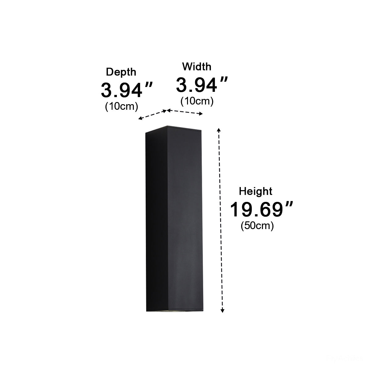 Dimmable Waterproof Outdoor Rectangular Up and Down Exterior Wall Lights - Flyachilles