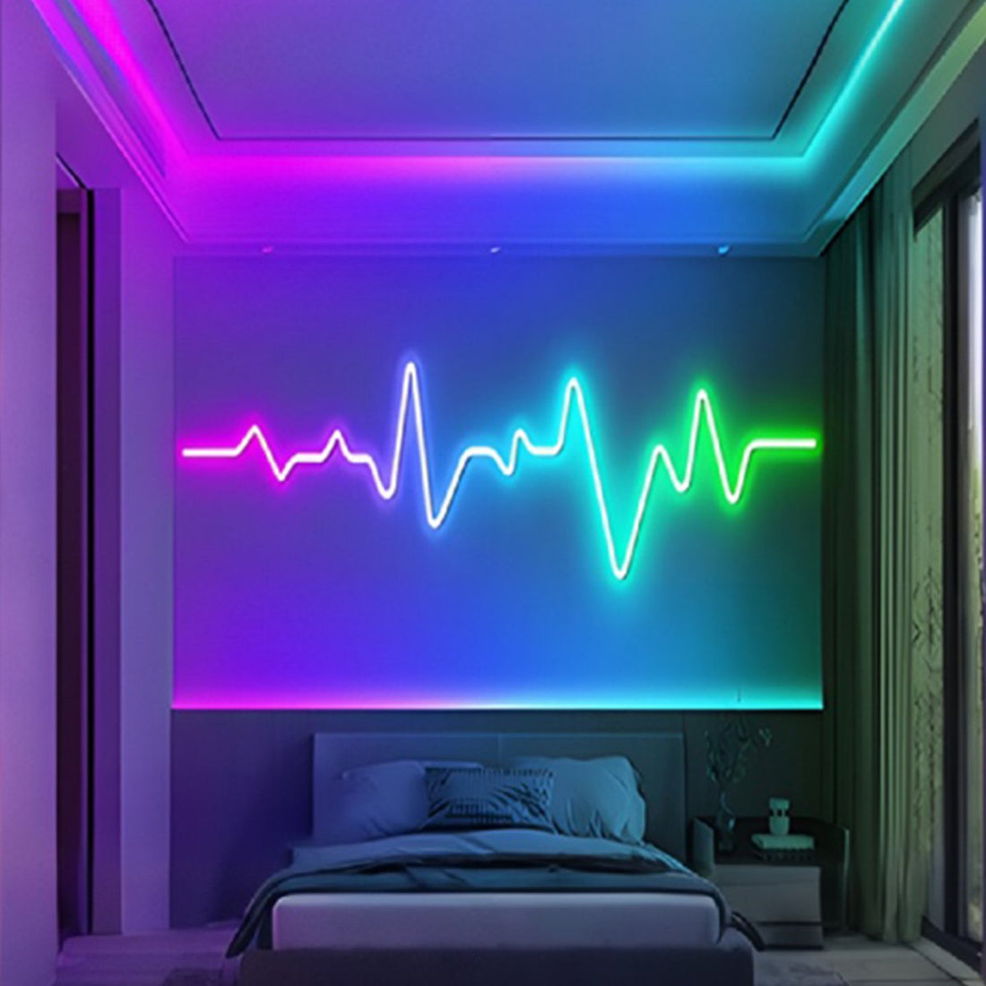 DIY RGB Recessed Atmosphere Streamer Flexible LED Neon Light Strip - Flyachilles