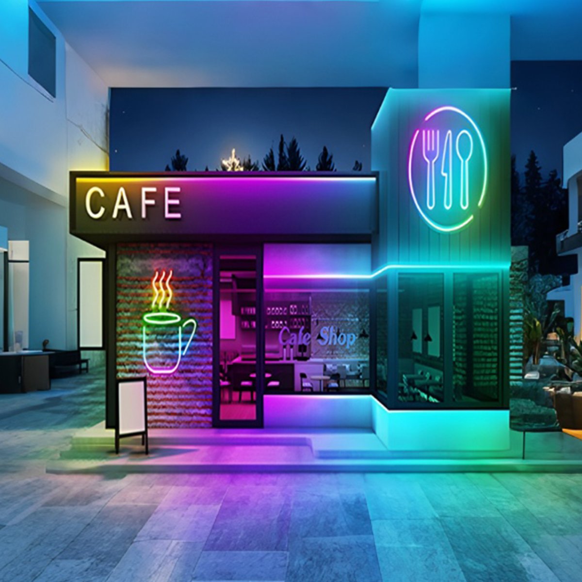 DIY RGB Recessed Atmosphere Streamer Flexible LED Neon Light Strip - Flyachilles