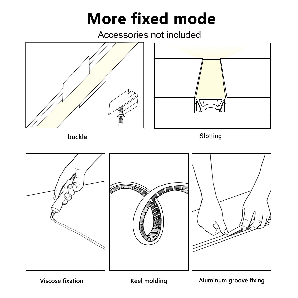 DIY Waterproof Recessed Silicone Modern Flexible LED Strip Lights Outdoor Linear Light - Flyachilles
