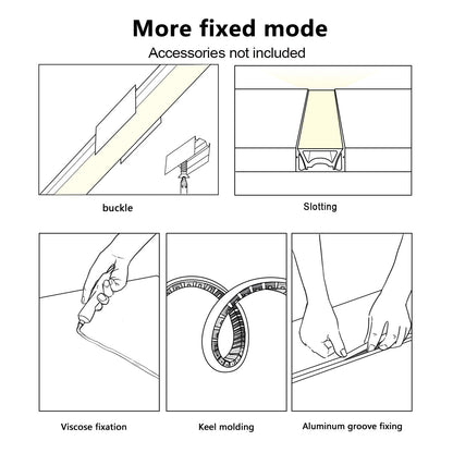 DIY Waterproof Recessed Silicone Modern Flexible LED Strip Lights Outdoor Linear Light - Flyachilles