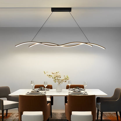 Double Wavy Minimalist LED Creative Modern Chandelier Light - Flyachilles