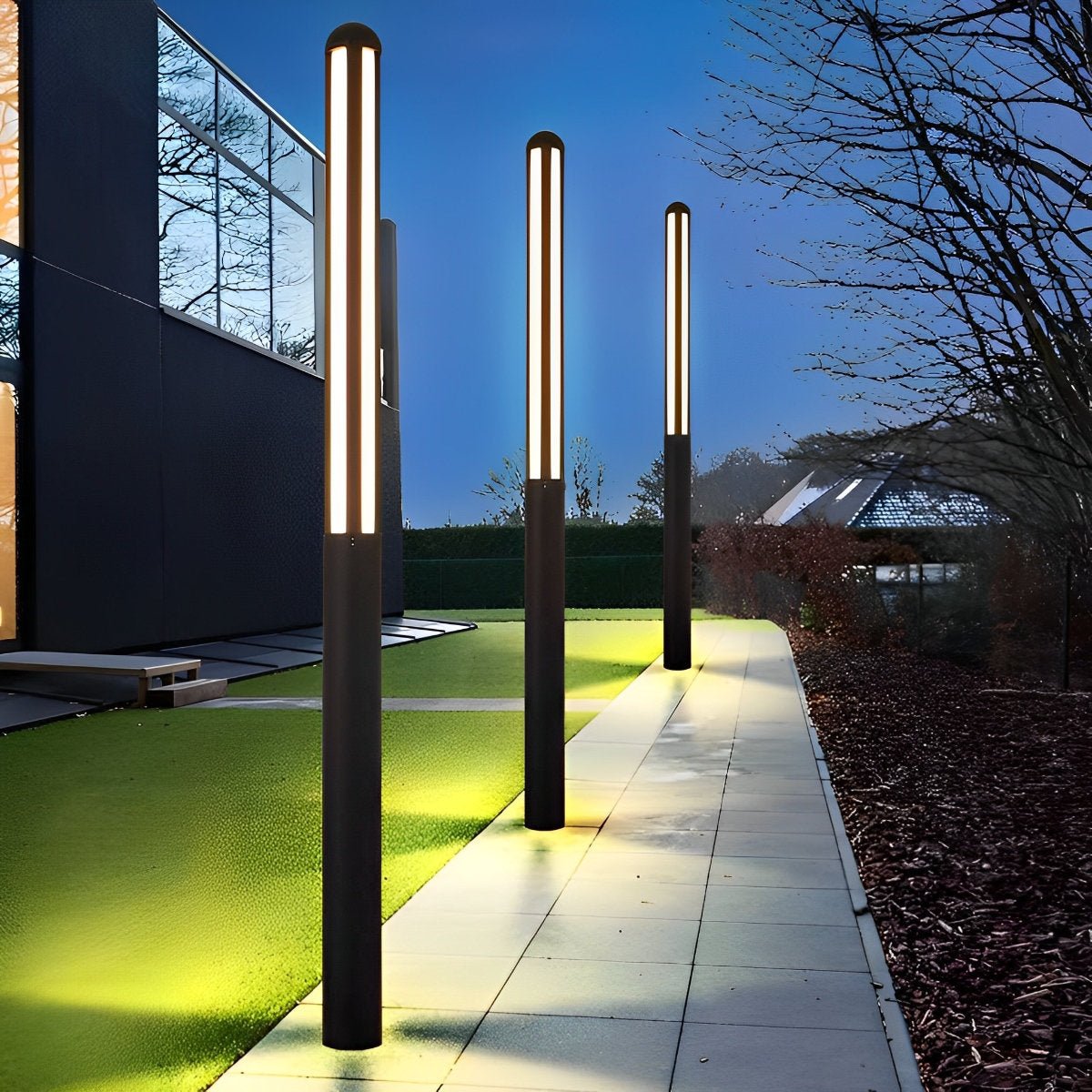 Elegance Minimalist Waterproof LED Black Modern Outdoor Street Lighting - Flyachilles