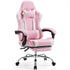 Ergonomic Computer Game Desk Chair Recliner - with Footrest & Lumbar Support & Headrest, Fixed Up Armrest, - Flyachilles