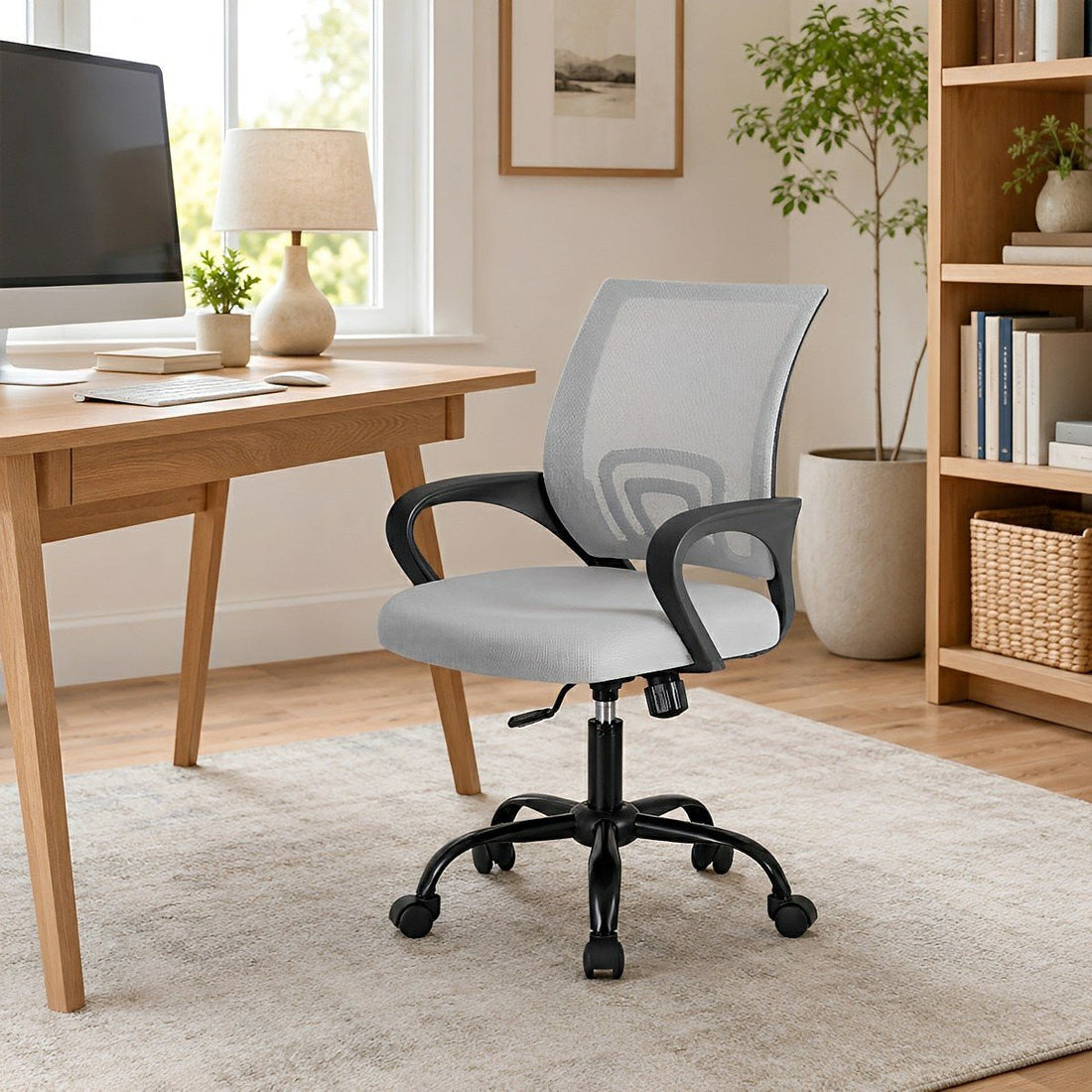 Ergonomic Mid-Back Chair – Lumbar Support &amp; Rocking - Flyachilles