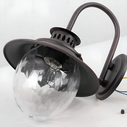 Farmhouse Waterproof Black Horn LED Outdoor Wall Light - Flyachilles
