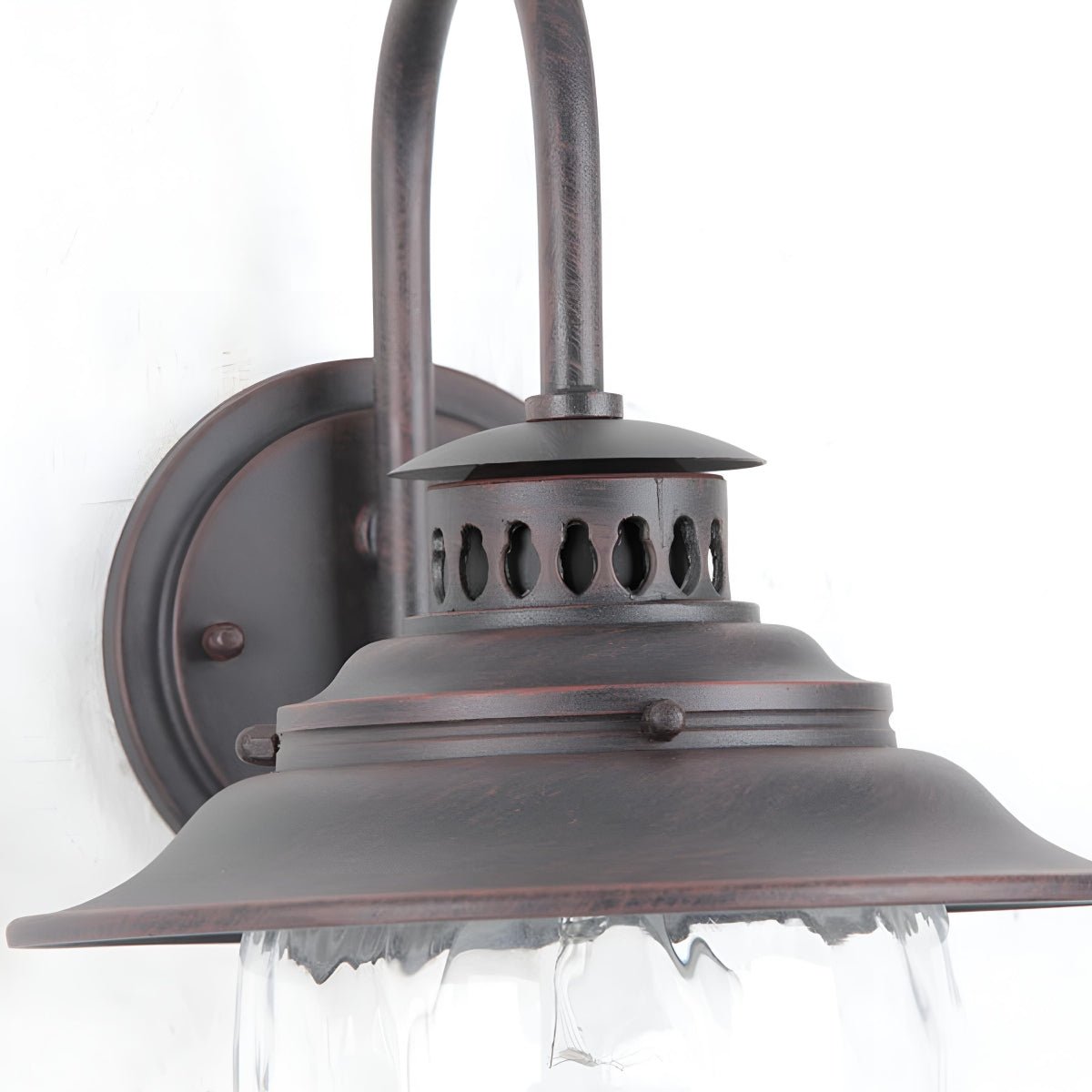 Farmhouse Waterproof Black Horn LED Outdoor Wall Light - Flyachilles