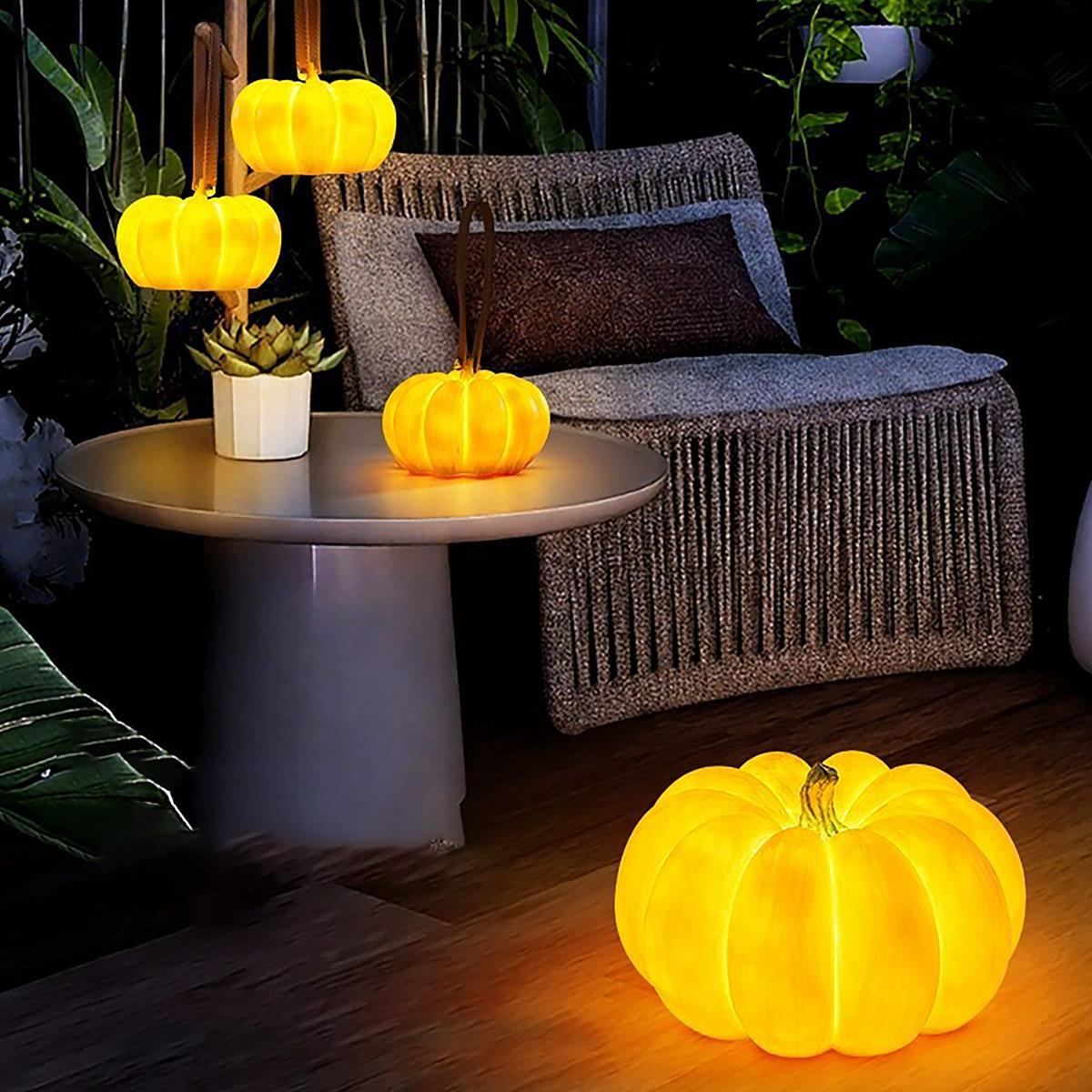 Halloween Waterproof Solar LED Pumpkin Lantern Outdoor Landscape Lighting - Flyachilles