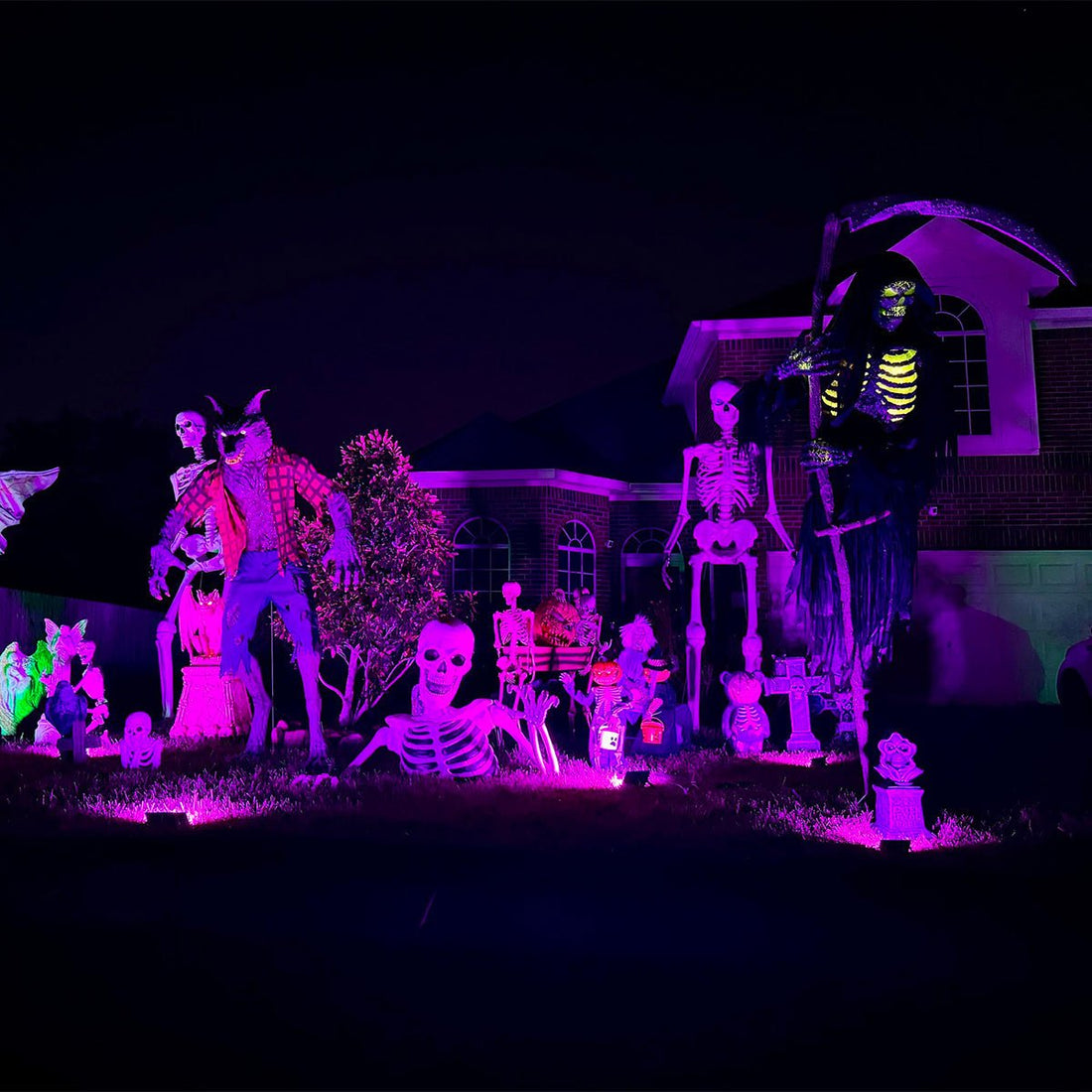 Halloween Waterproof UV Purple Light Flood Lights Outdoor Ambient Lighting - Flyachilles