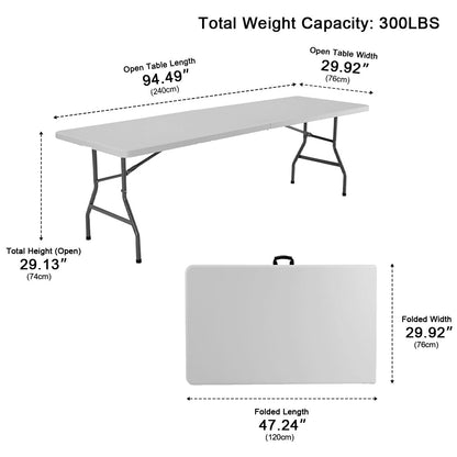 Heavy Duty Folding Table with Handle – For Camping - Flyachilles