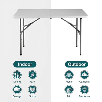 Heavy Duty Folding Table with Handle – For Camping - Flyachilles