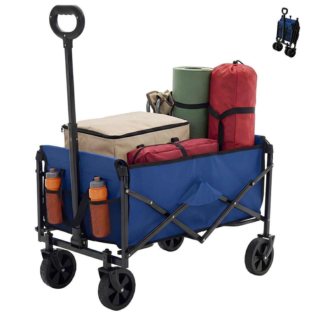 Heavy Duty Folding Utility Wagon Cart Outdoor Trolley - Flyachilles