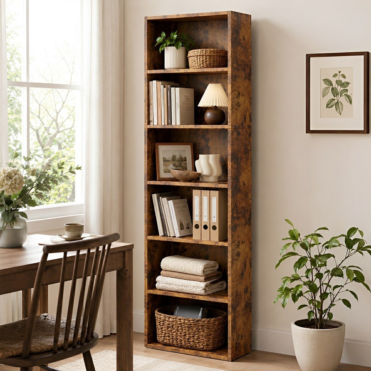 Industrial Bookcase Open Storage Shelf - Flyachilles