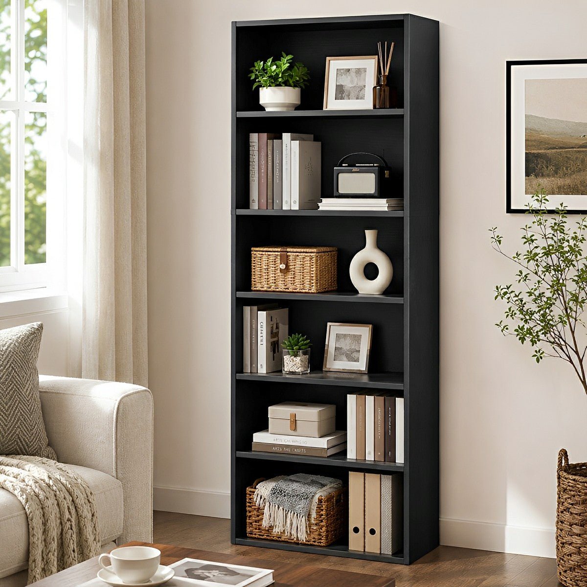 Industrial Bookcase Open Storage Shelf - Flyachilles