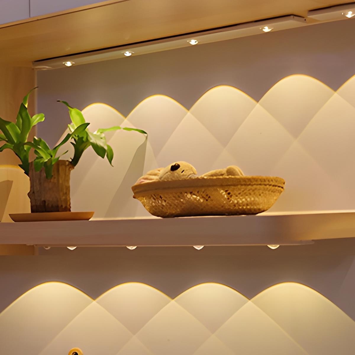 Intelligent Cat Eye Dimmable Motion Sensor Wireless LED Cabinet Light Rechargeable - Flyachilles