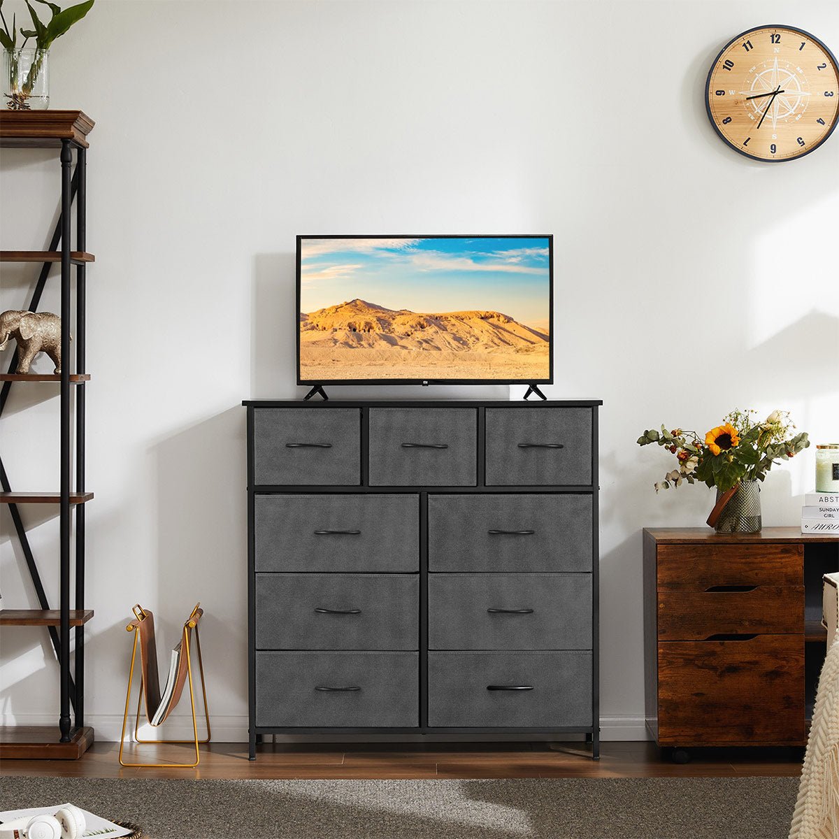 Large Capacity 5 - 10 Drawer Fabric Storage Cabinet Organizer - Flyachilles