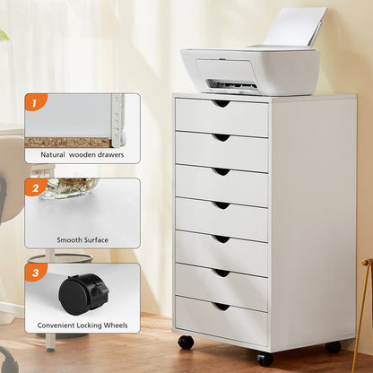 Large Capacity Mobile Storage Cabinet Organizer with Wheels - Flyachilles
