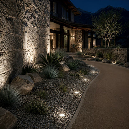 LED Deck Stair Lights Plug In Outdoor Step Lights Recessed In - ground 8 Pcs - Flyachilles