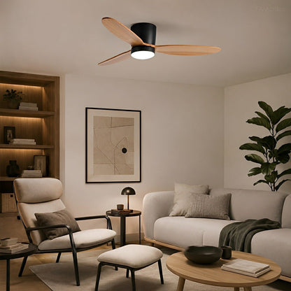 LED Inverter Silent White Low Floor DC Motor Simple Ceiling Fan Light - Flyachilles