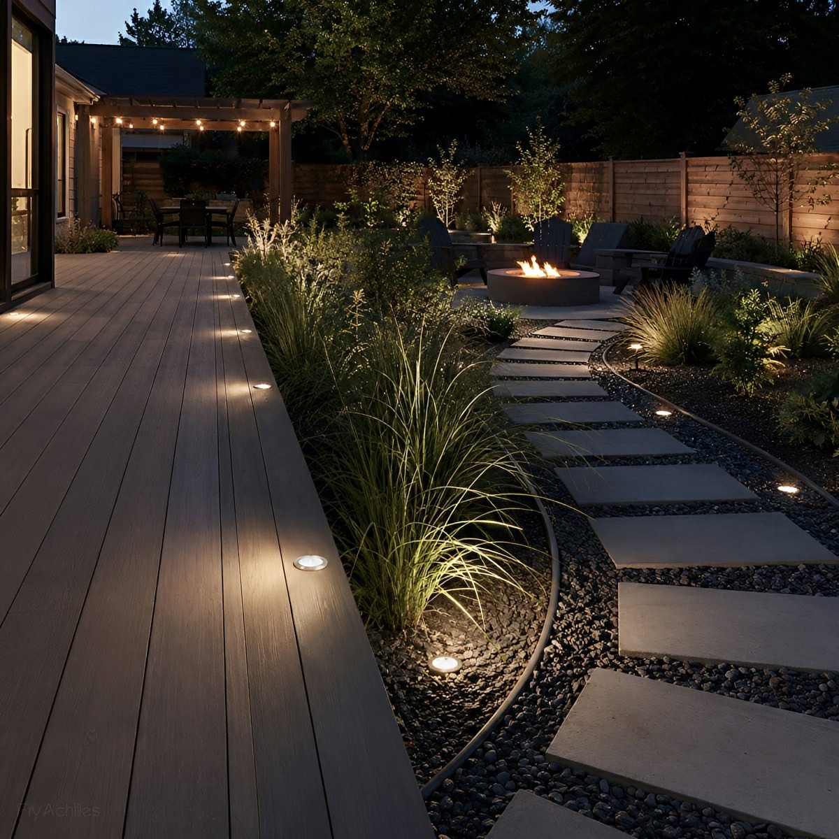 LED Recessed In - Ground Deck Stair Lights Outdoor Step Lights 16 Pcs - Flyachilles