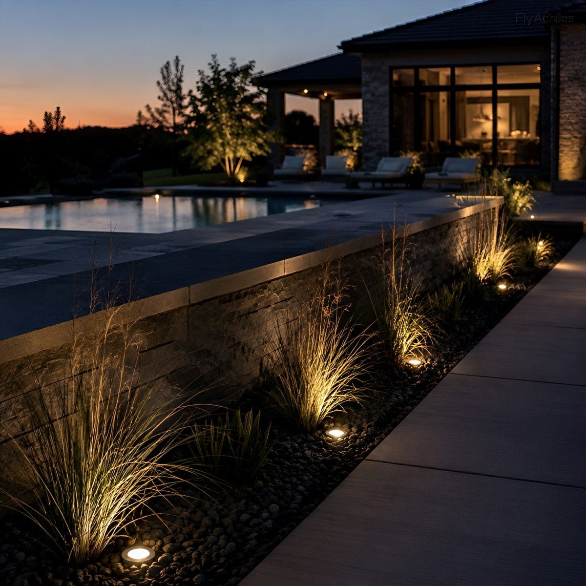 LED Recessed In - Ground Deck Stair Lights Outdoor Step Lights 16 Pcs - Flyachilles