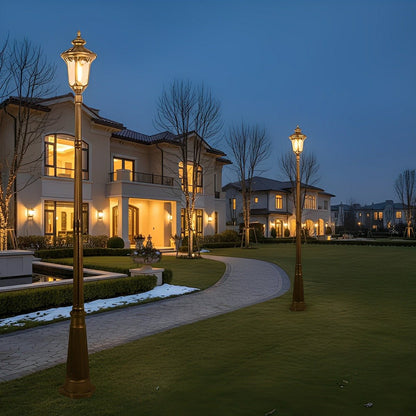 Luminous Guardian European Vintage Waterproof Aluminium LED Bronze Street Lights - Flyachilles