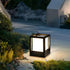 Minimalist Square Waterproof LED Black Modern Solar Fence Post Lights Colum Light - Flyachilles