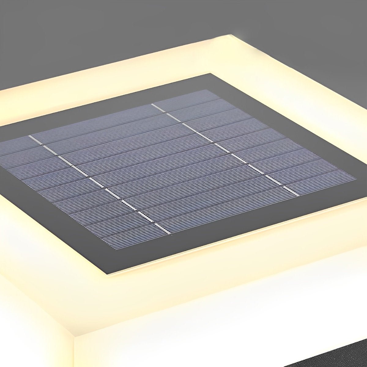Minimalist Square Waterproof LED Black Modern Solar Post Caps Lights - Flyachilles