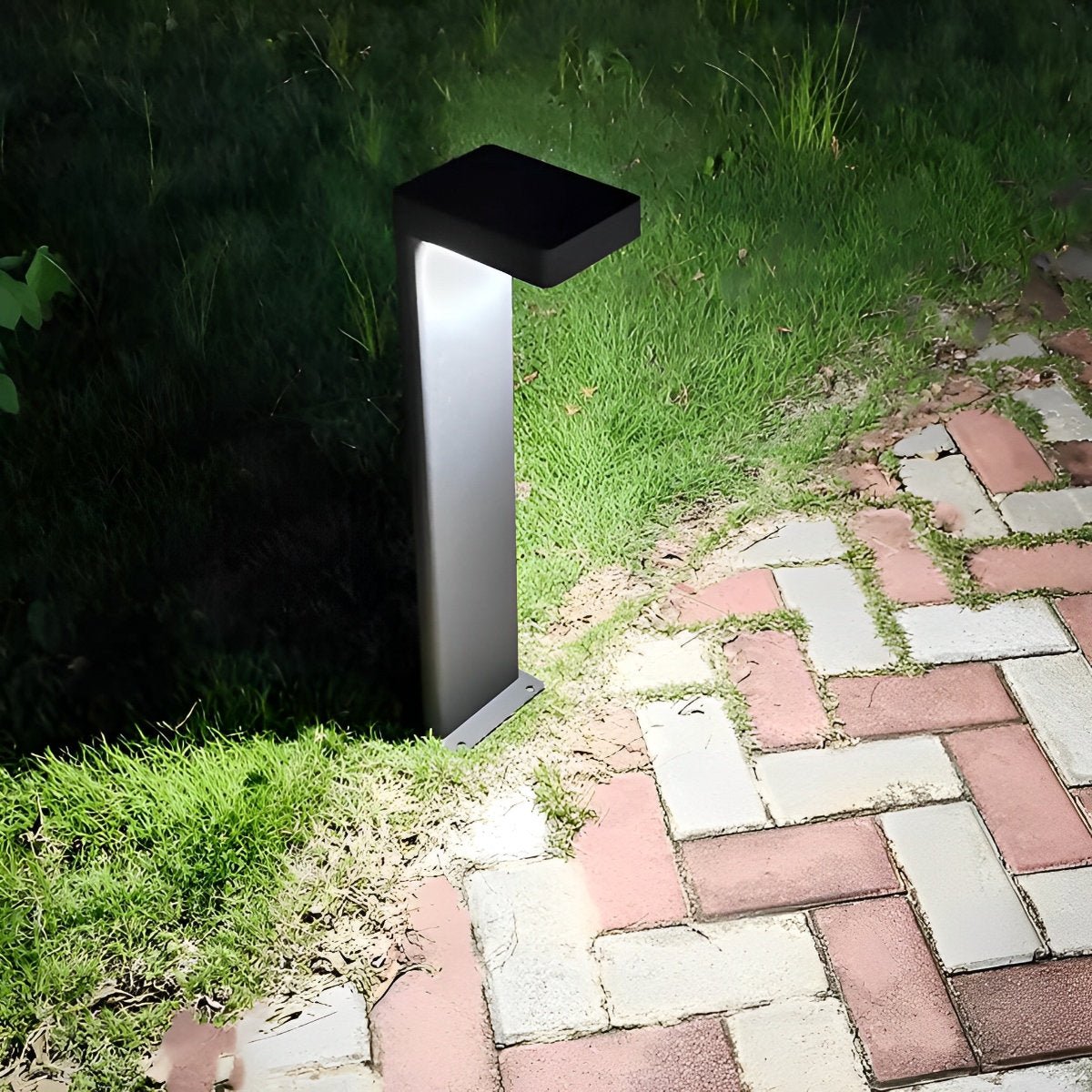 Minimalist Waterproof LED Black Modern Outdoor Solar Pathway Walky Lights - Flyachilles
