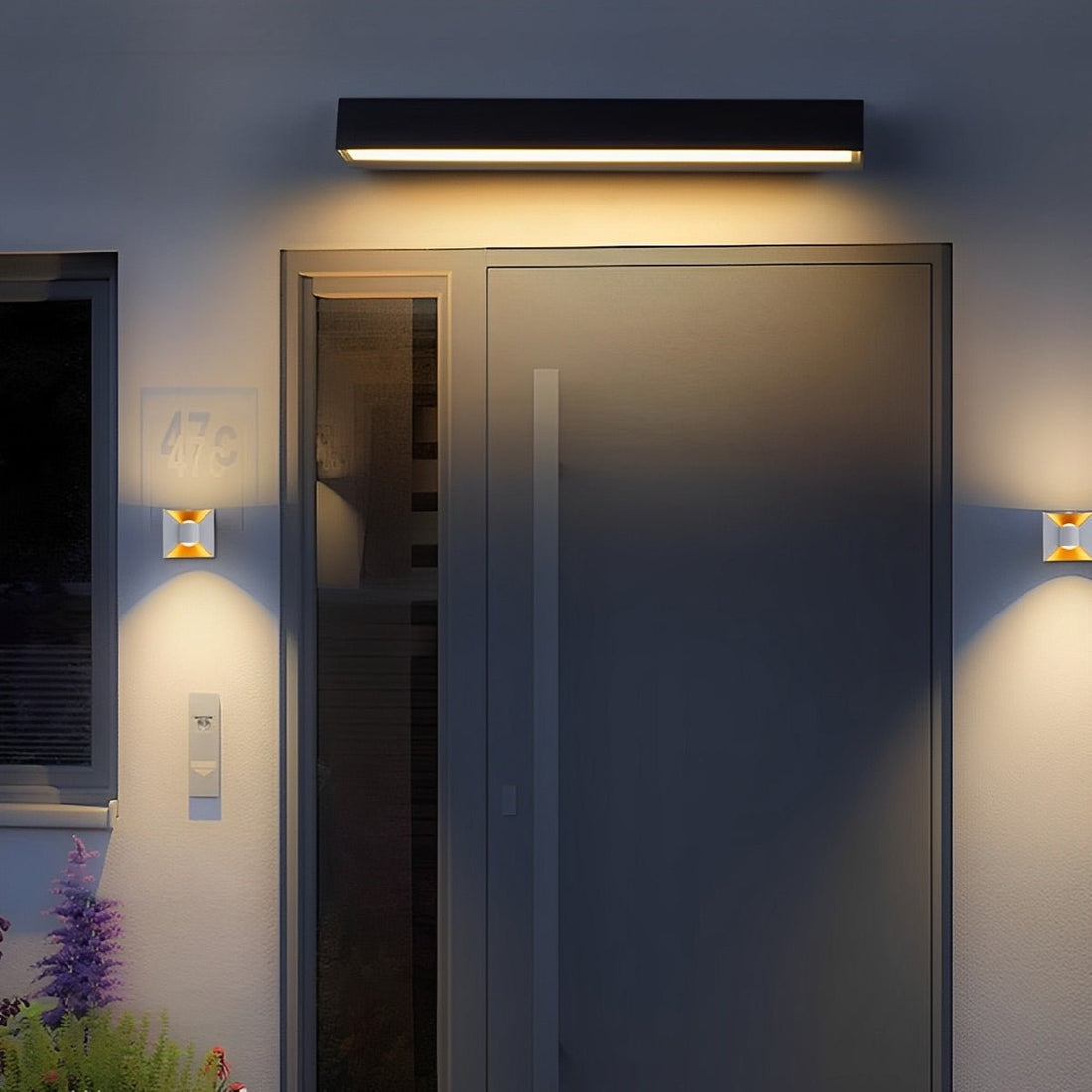 Minimalist Waterproof LED Black Modern Outdoor Wall Washer Light - Flyachilles
