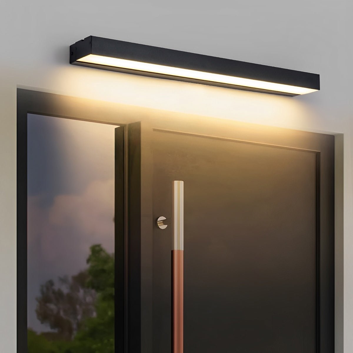 Minimalist Waterproof LED Black Modern Outdoor Wall Washer Light - Flyachilles