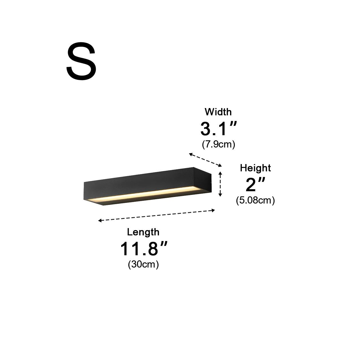 Minimalist Waterproof LED Black Modern Outdoor Wall Washer Light - Flyachilles