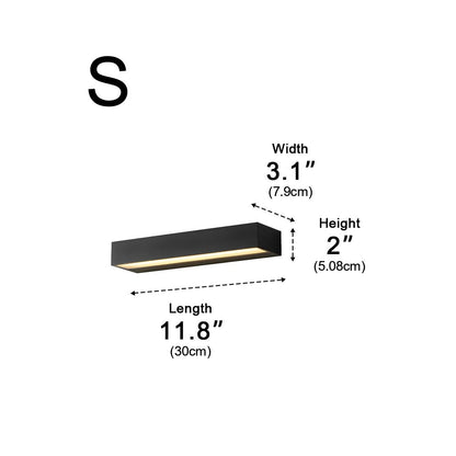 Minimalist Waterproof LED Black Modern Outdoor Wall Washer Light - Flyachilles