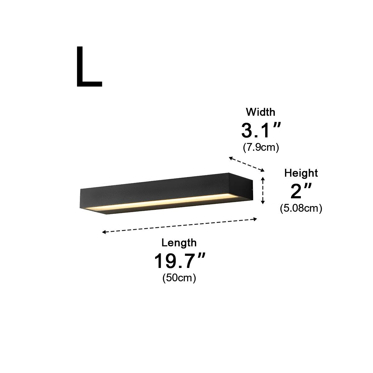 Minimalist Waterproof LED Black Modern Outdoor Wall Washer Light - Flyachilles