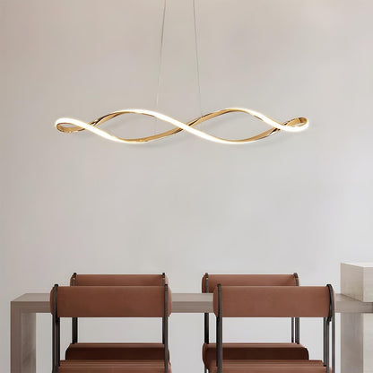 Minimalist Waves Stepless Dimming LED Electroplating Modern Chandelier - Flyachilles
