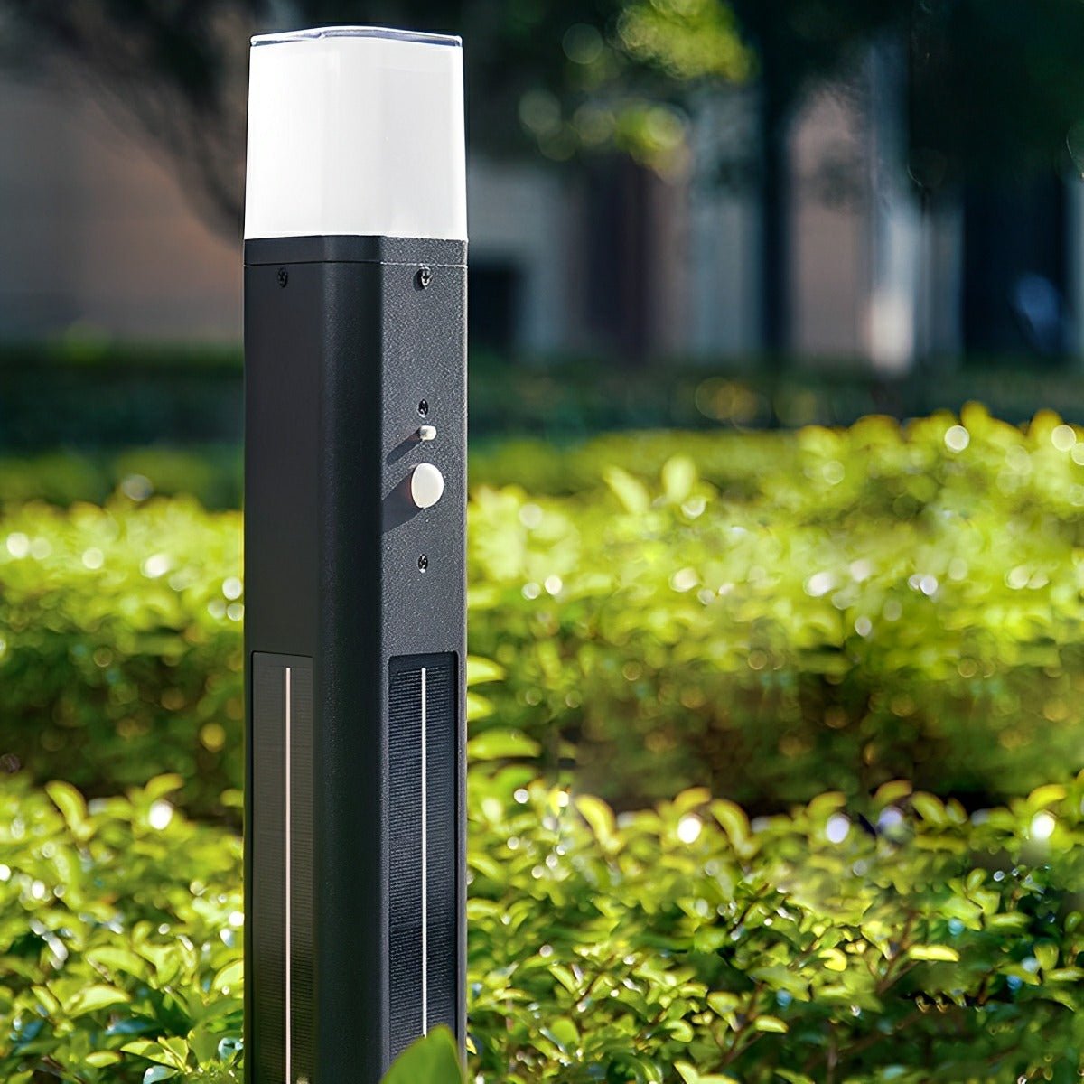 Modern 3 - Sided Solar Triangle LED Outdoor Pathway Bollard Light - Flyachilles