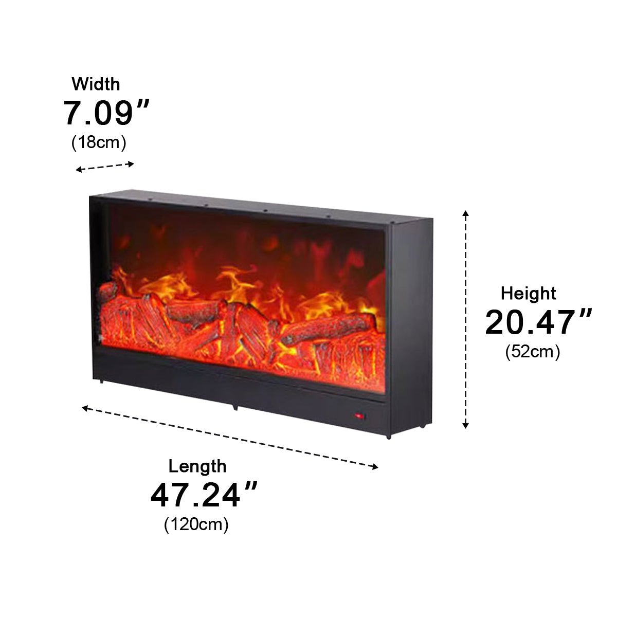 Modern 3D LED Flame Wall Fireplace Light Ambient Lighting - Flyachilles