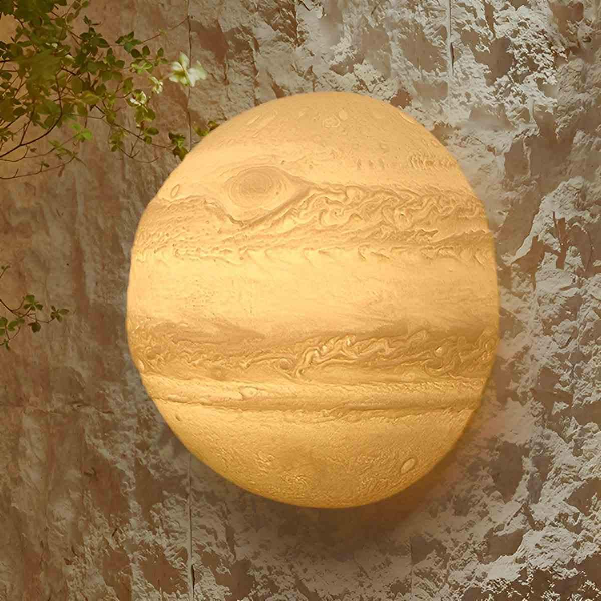 Modern 3D Moon Jupiter Planet LED Indoor Wall Lights - Flyachilles