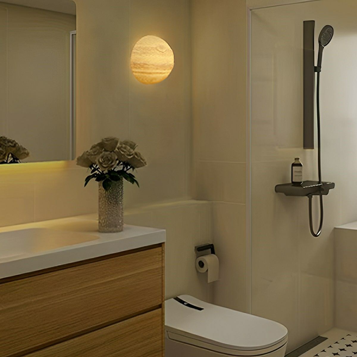 Modern 3D Moon Jupiter Planet LED Indoor Wall Lights - Flyachilles