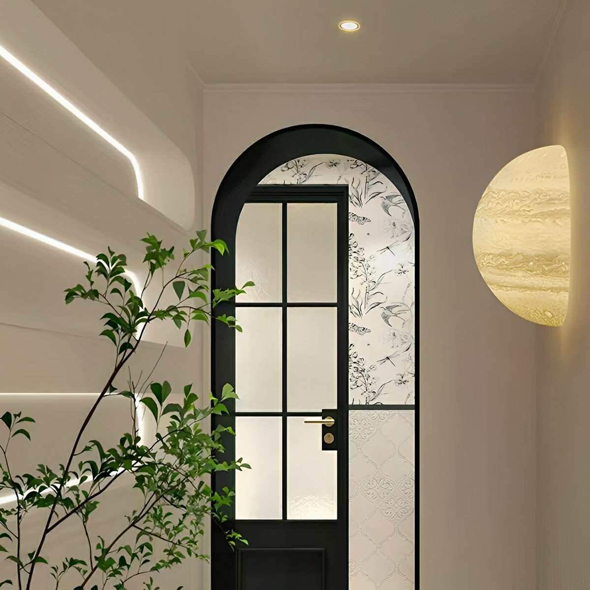 Modern 3D Moon Jupiter Planet LED Indoor Wall Lights - Flyachilles