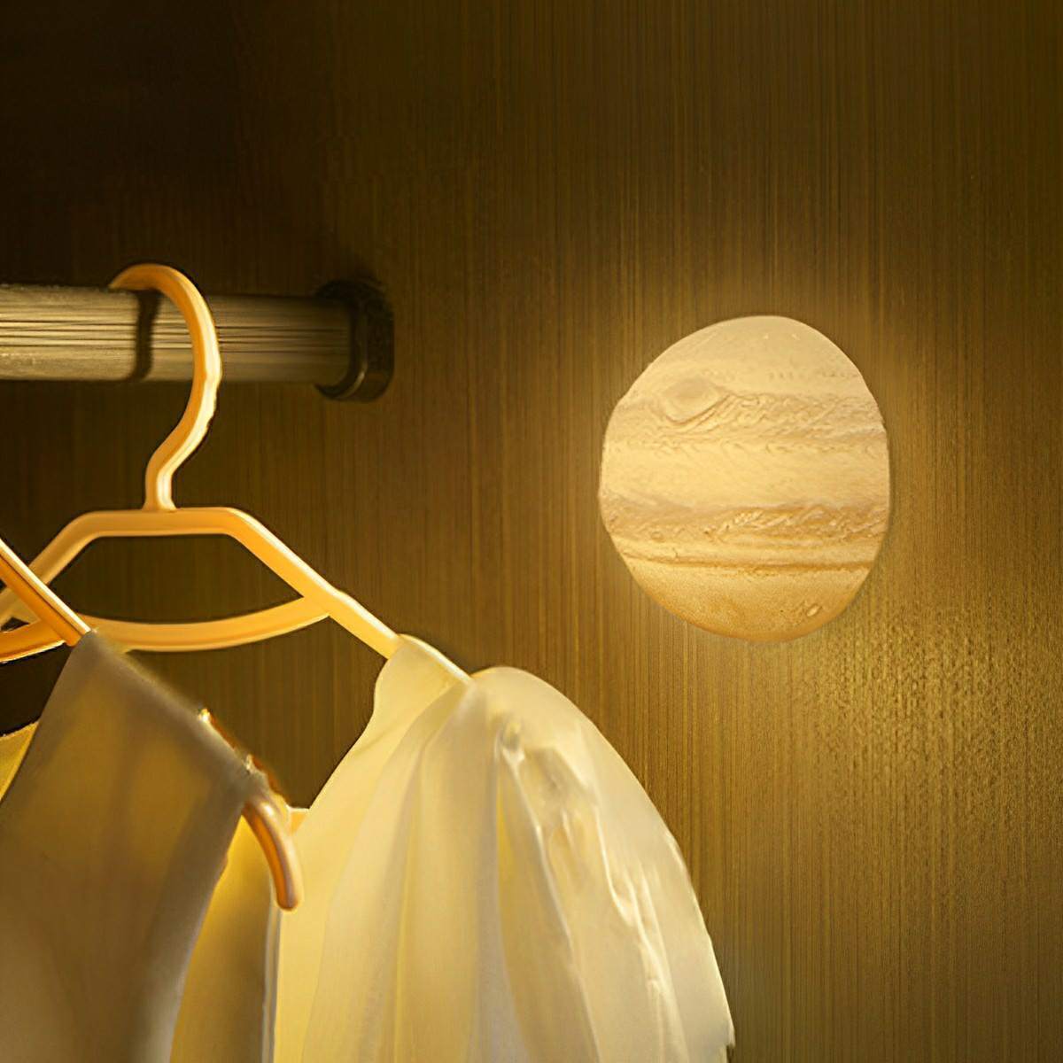 Modern 3D Moon Jupiter Planet LED Indoor Wall Lights - Flyachilles
