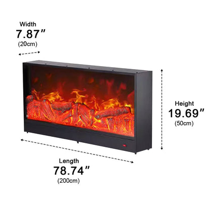 Modern 3D Simulated LED Flame Electric Fireplace Wall Heater - Flyachilles
